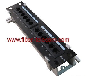 CAT.5e UTP Wall Mounted Patch Panel 12 ports