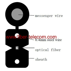 GJYXCH-1B6 FTTH Drop Cable 1 Core Fig.8 with 0.4mm Steel Wire Strength Member