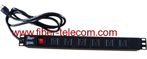 19" USA Type PDU Socket 6 Ways with Power Cable