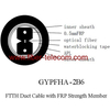 GYPFHA-2B6 FTTH Duct Cable 2 Core with 0.5mm FRP Strength Member