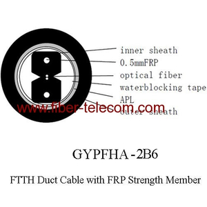 GYPFHA-2B6 FTTH Duct Cable 2 Core with 0.5mm FRP Strength Member